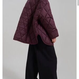 The Frankie Shop Burgundy Teddy Jacket